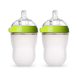Comotomo Baby Bottle, Green, 8 Ounce