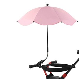 ortable Pram Umbrella with 360° Swivel & Adjustable Canopy - Secure Clamp for Strollers, Car Seats, Chairs, Beds - UPF Sun Protection, Windproof & Rainproof, Lightweight Outdoor Umbrella for Travel, Sports, Backyard