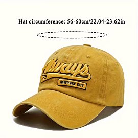 Stylish Embroidered Snapback Caps Adjustable Best Gift Washed Distressed Polyester, Breathable Mesh, Four Seasons Wear, Hand Washable, Ideal for Sports and Casual Attire,