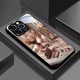 Makeup Flash Eye Shadow Kit Set, Durable Waterproof Flash And High Gloss Luxury Makeup Full Category New Glass Case Design for iPhone