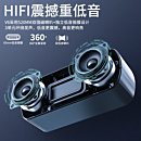 V8 Transparent Mechanical TWS Subwoofer Wireless Bluetooth Speaker(White) Noise Reduction Headphones Waterproof Music Headset for IOS Android