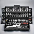 46Pcs Durable Stainless Steel Tools With Storage Case, 46pcs Car Repair Kit, Socket Wrench Set with Ratchet, Include Drill Socket and Extension