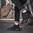 Men's Casual Sneakers - Versatile Sneakers for Running, Walking & Hiking | Durable Rubber Sole, Lace-Up, Breathable Fabric Lining | Available in Black, White, Brown