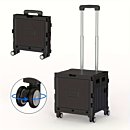 Seven Pound Capacity Loading Heavy-Duty Folding Utility Wagon, Portable Collapsible Cart with Wheels, ABS Material, 50kg Load Capacity, Multi-Purpose Outdoor Trolley for Camping, Fishing, Sports,